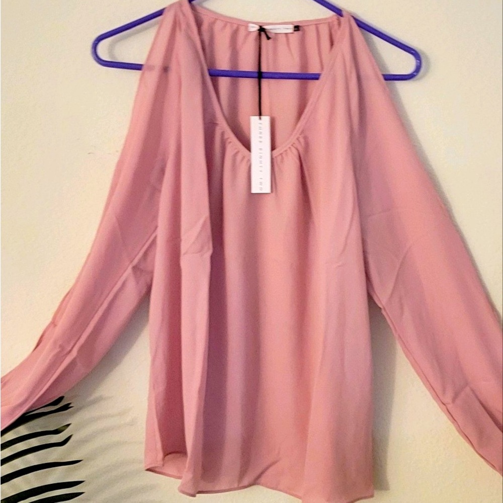Three eighty two top lantern sleeve side slits size XS new with tags NWT